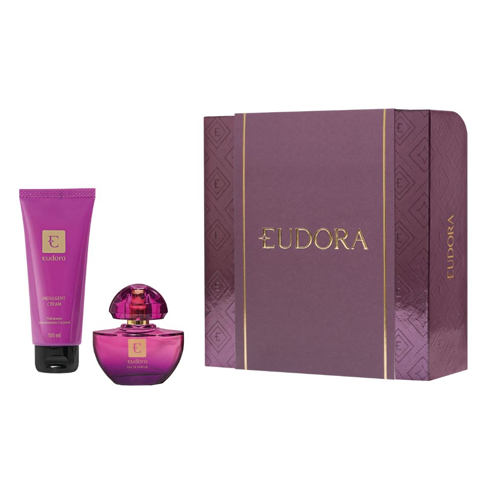 Frasco oficial do perfume EUD KIT EDP 35ML+INDULGENT HIDRAT CORPO CREAM 100ML