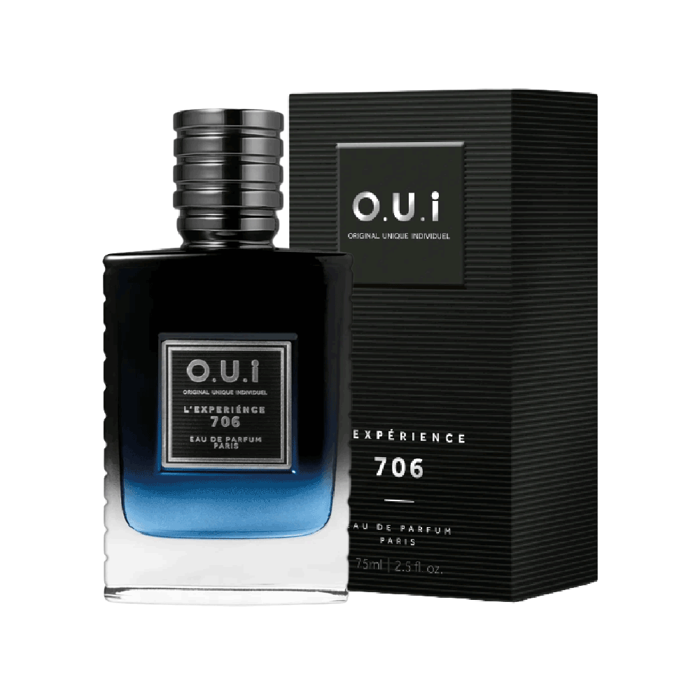 Frasco oficial do perfume OUI LEXPERIENCE 706 EDP 75ML