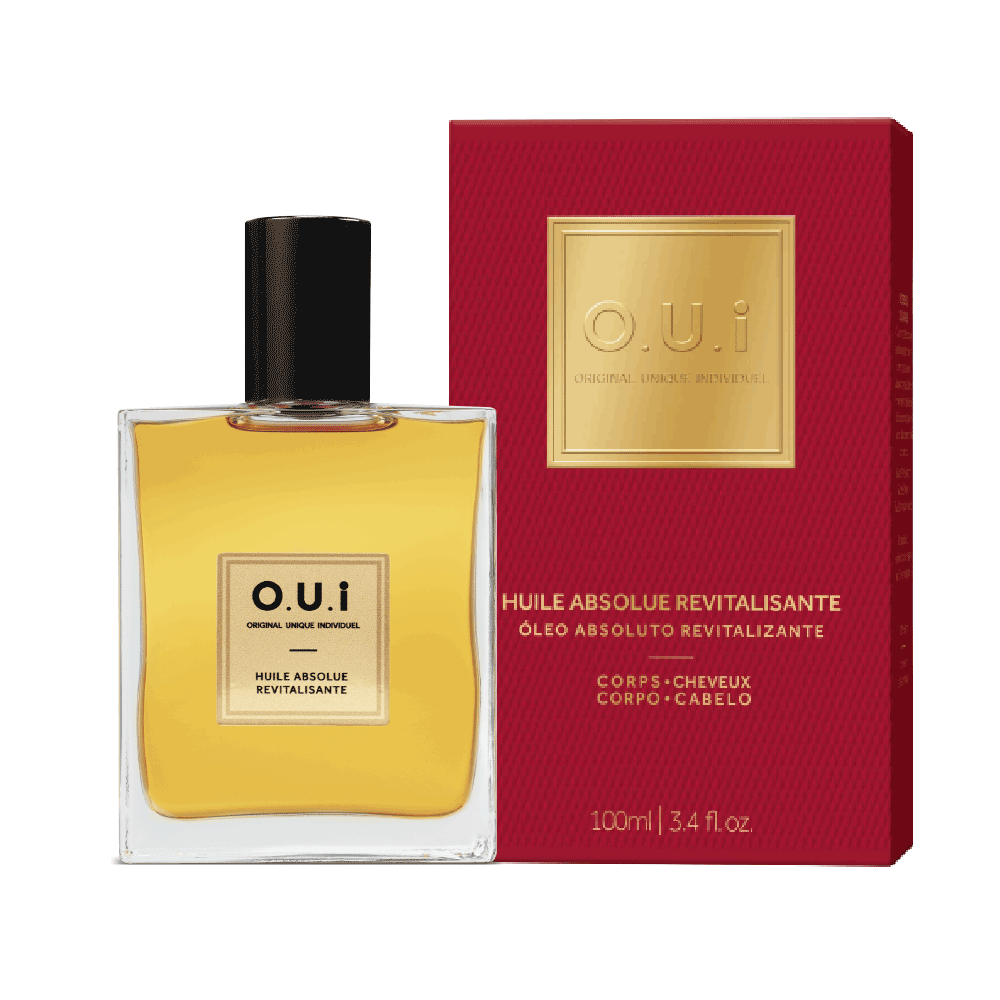 Frasco oficial do perfume OUI OLEO SECO HUILE ABS REV CAB/CP 100ML