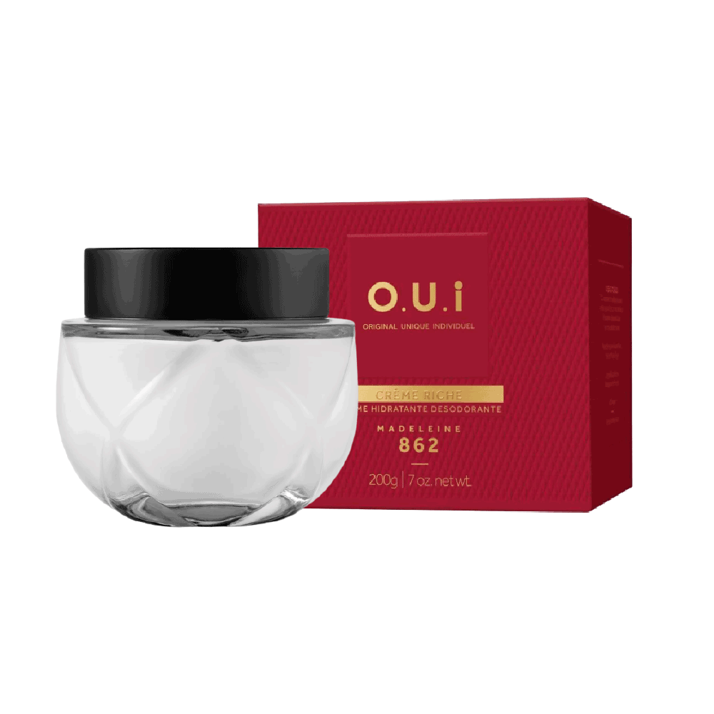 Frasco oficial do perfume OUI MADELEINE 862 CR DESOD HIDRAT CORPO 200G