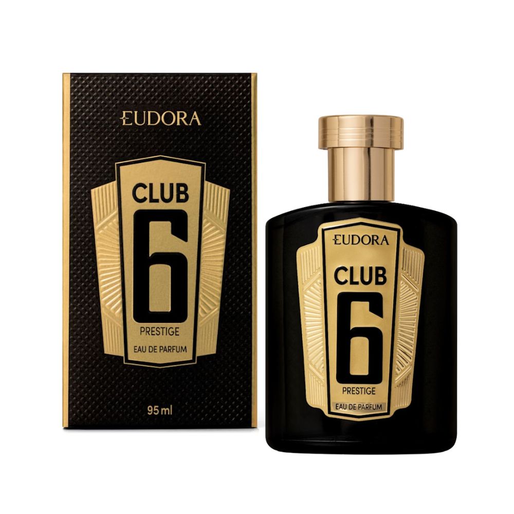 Frasco oficial do perfume EUD CLUB 6 PRESTIGE EDP 95ML