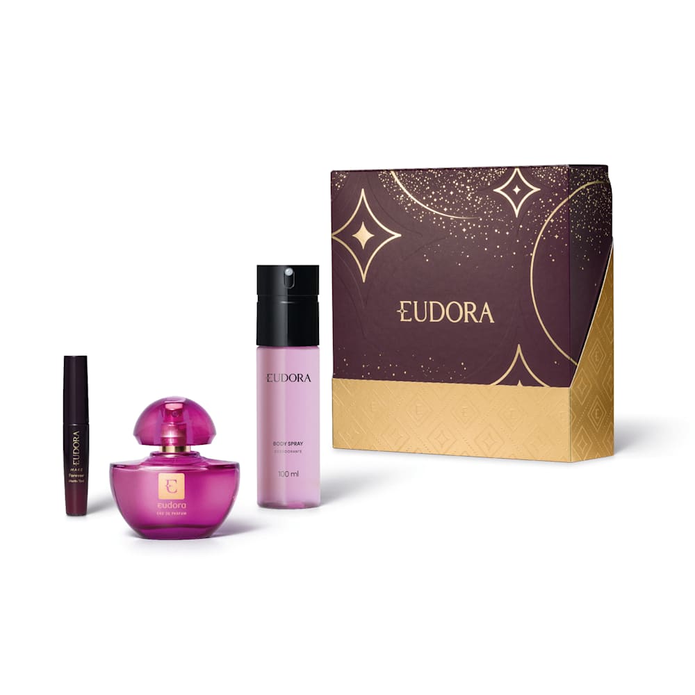 Frasco oficial do perfume EUD KIT BODY SPRAY 100ML+ EDP 35ML+BT LIQ VINHO SUBLIME
