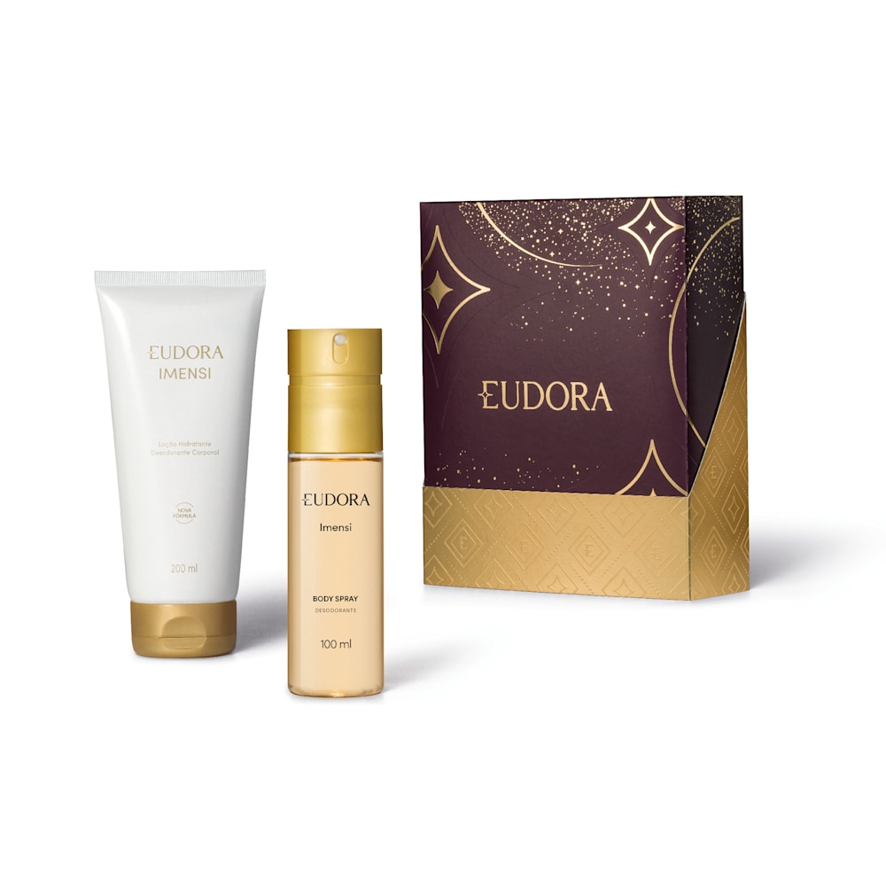 Frasco oficial do perfume EUD KIT IMENSI BODY SPRAY 100ML+LOC DESOD CORPO 200ML