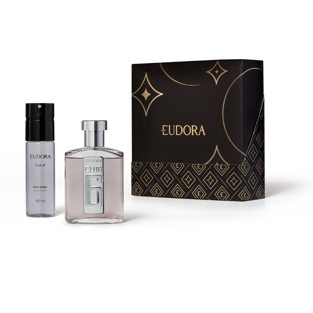 Frasco oficial do perfume EUD KIT CLUB 6 BODY SPRAY 100ML+DEO COL 95ML