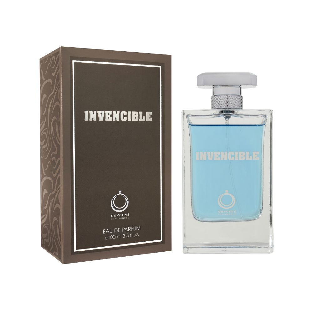 Frasco oficial do perfume ORYGENS FRAG INVENCIBLE EDP 100ML