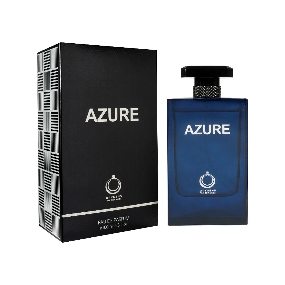 Frasco oficial do perfume ORYGENS FRAG AZURE EDP 100ML