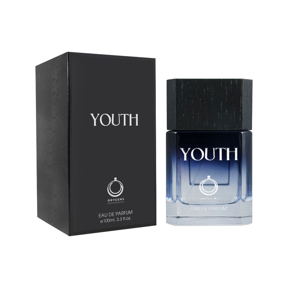 Frasco oficial do perfume ORYGENS FRAG YOUTH EDP 100ML