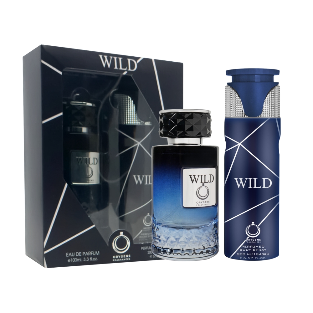 Frasco oficial do perfume COFFRET ORYGENS WILD EDP 100ML+BODY SPRAY 200ML