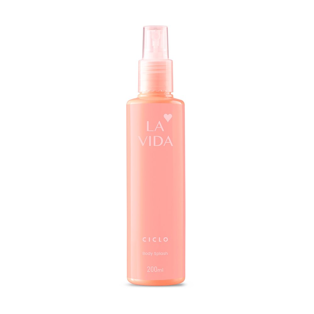 Frasco oficial do perfume CICLO BODY SPLASH LA VIDA 200 ML