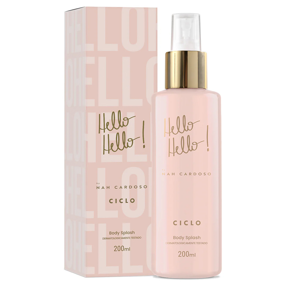Frasco oficial do perfume CICLO BODY SPLASH NAH CARDOSO 200ML
