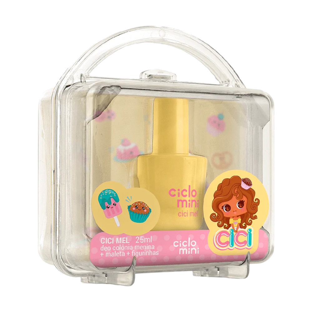 Frasco oficial do perfume CICLO DEO COL CICI MEL 25ML+MALETA