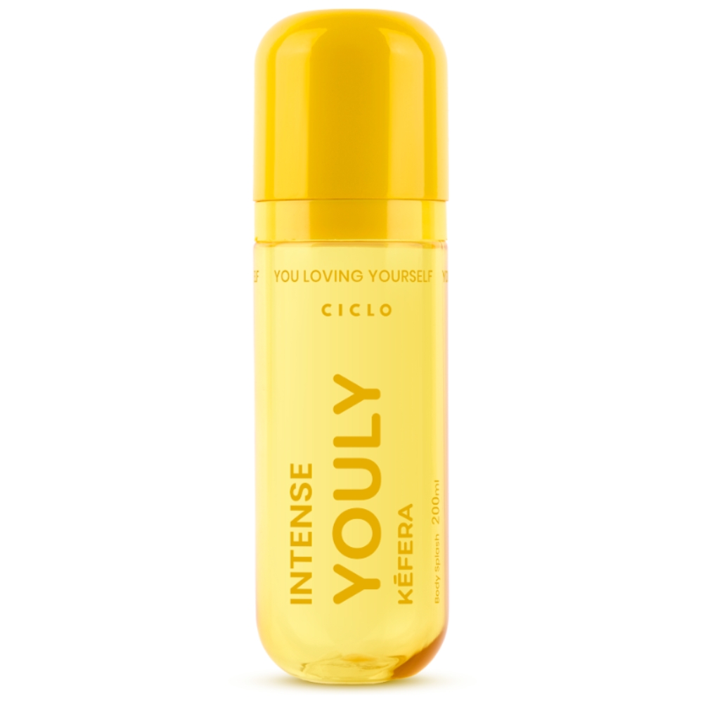 Frasco oficial do perfume CICLO YOULY KEFERA BODY SPLASH INTENSE 200ML