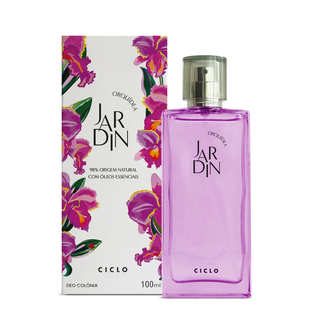 Frasco oficial do perfume CICLO JARDIN DEO COL ORQUIDEA 100ML