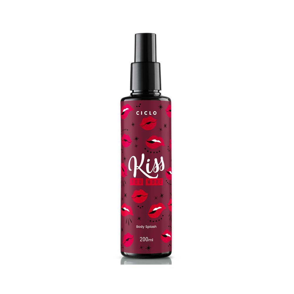 Frasco oficial do perfume CICLO BODY SPLASH KISS YOU MORE 200ML