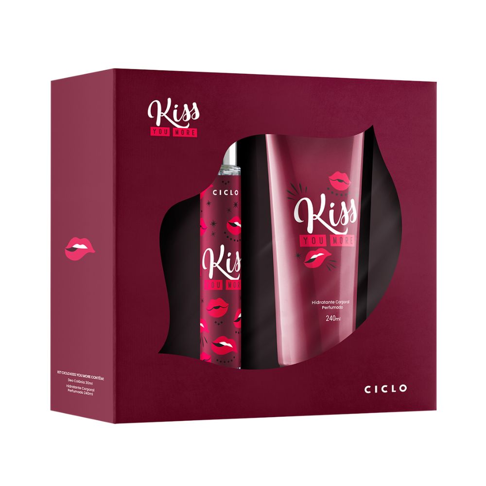 Frasco oficial do perfume COFFRET KISS YOU MORE DEO COL 30ML+HIDRAT 240ML