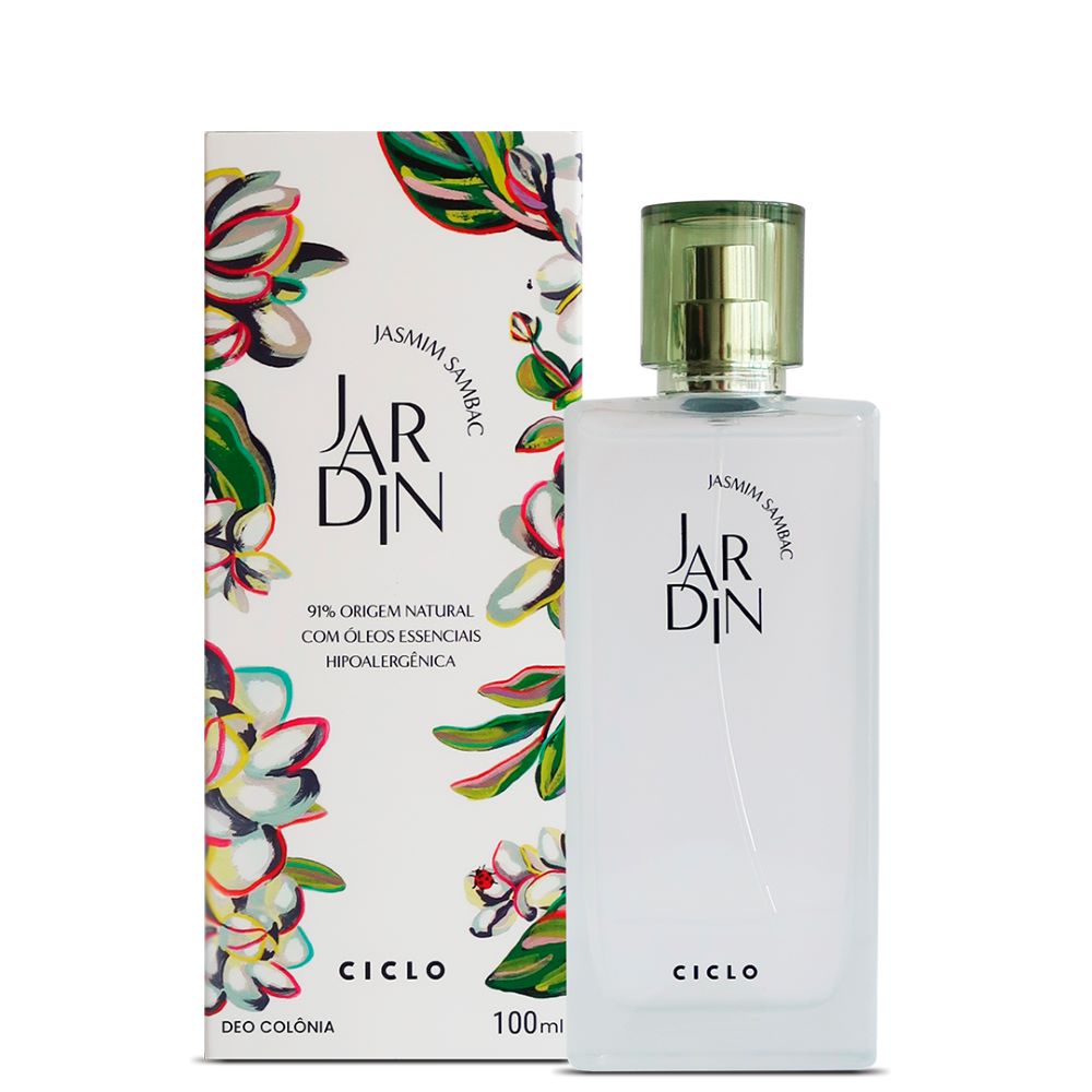 Frasco oficial do perfume CICLO JARDIN DEO COL JASMIM SAMBAC 100ML
