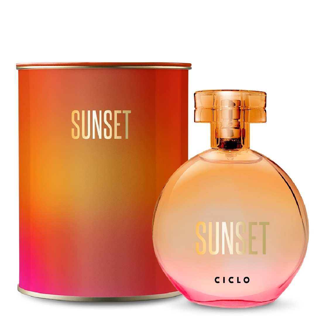 Frasco oficial do perfume CICLO DEO COL LATA SUNSET 100ML