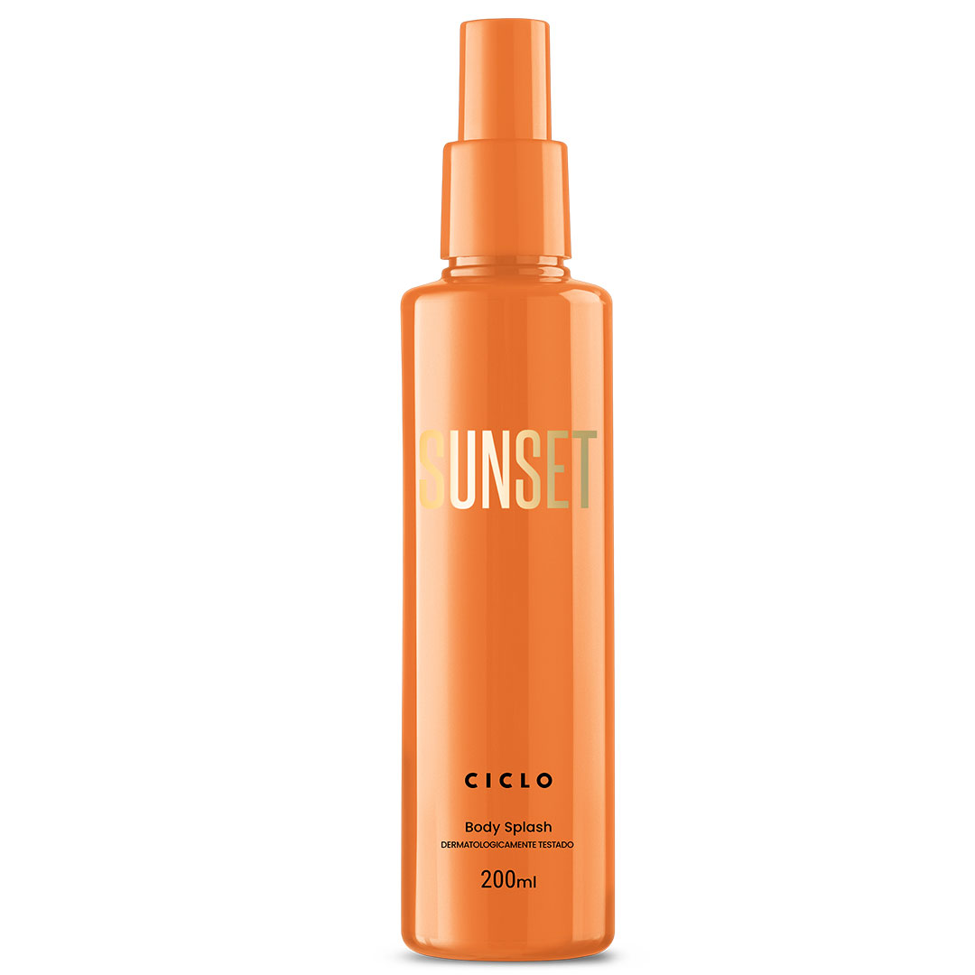 Frasco oficial do perfume CICLO BODY SPLASH SUNSET 200ML
