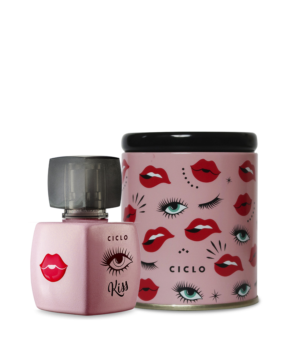 Frasco oficial do perfume CICLO DEO COL LATA KISS 50ML