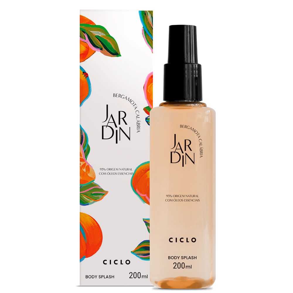 Frasco oficial do perfume CICLO JARDIN BODY SPLASH BERGAMOTA CALABRIA 200ML