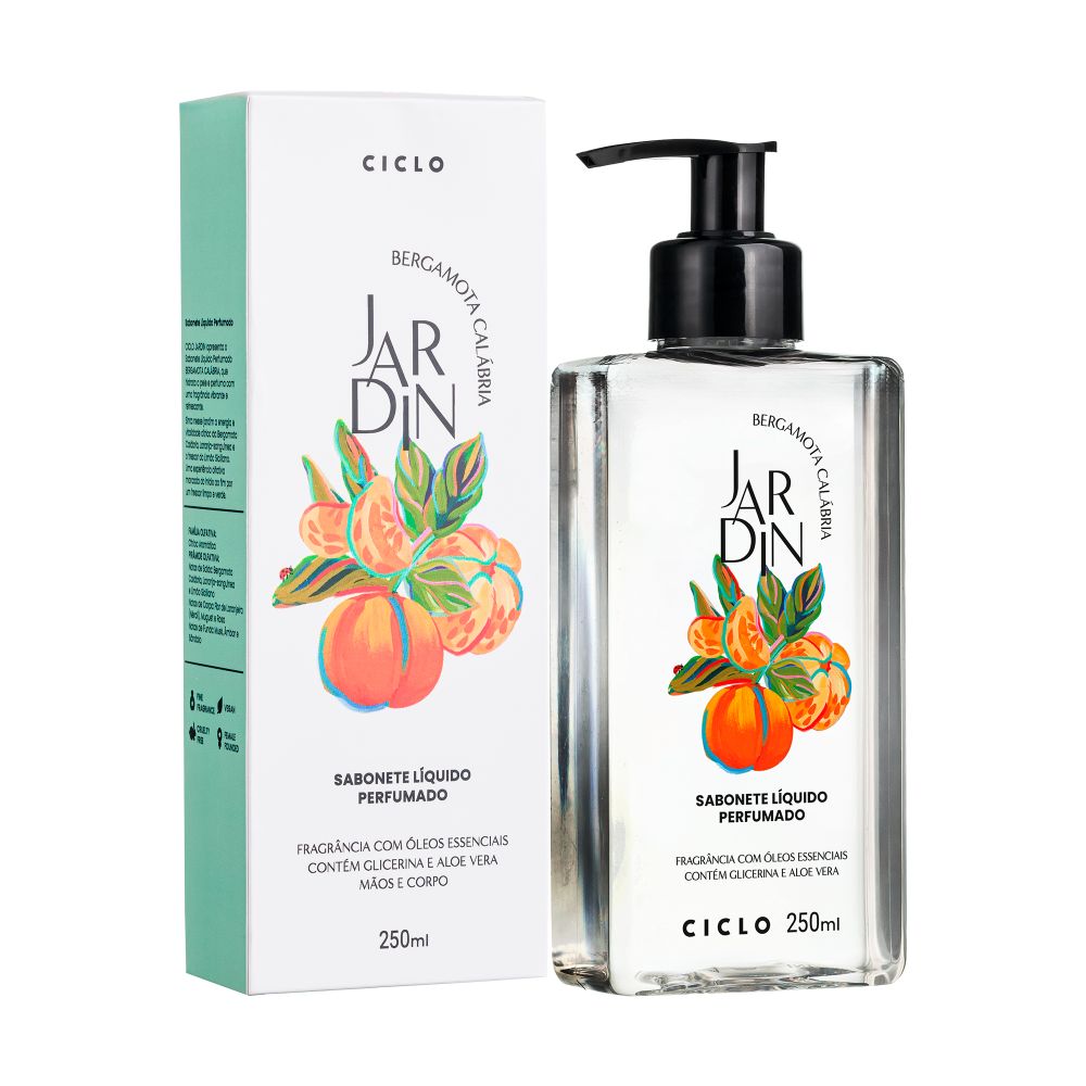 Frasco oficial do perfume CICLO JARDIN SAB LIQ BERGAMOTA CALABRIA 250ML