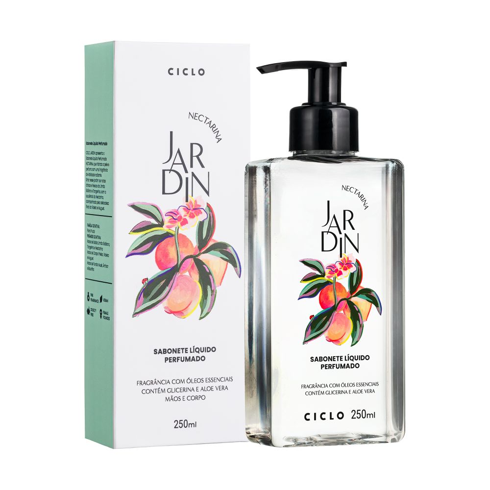 Frasco oficial do perfume CICLO JARDIN SAB LIQ NECTARINA 250ML