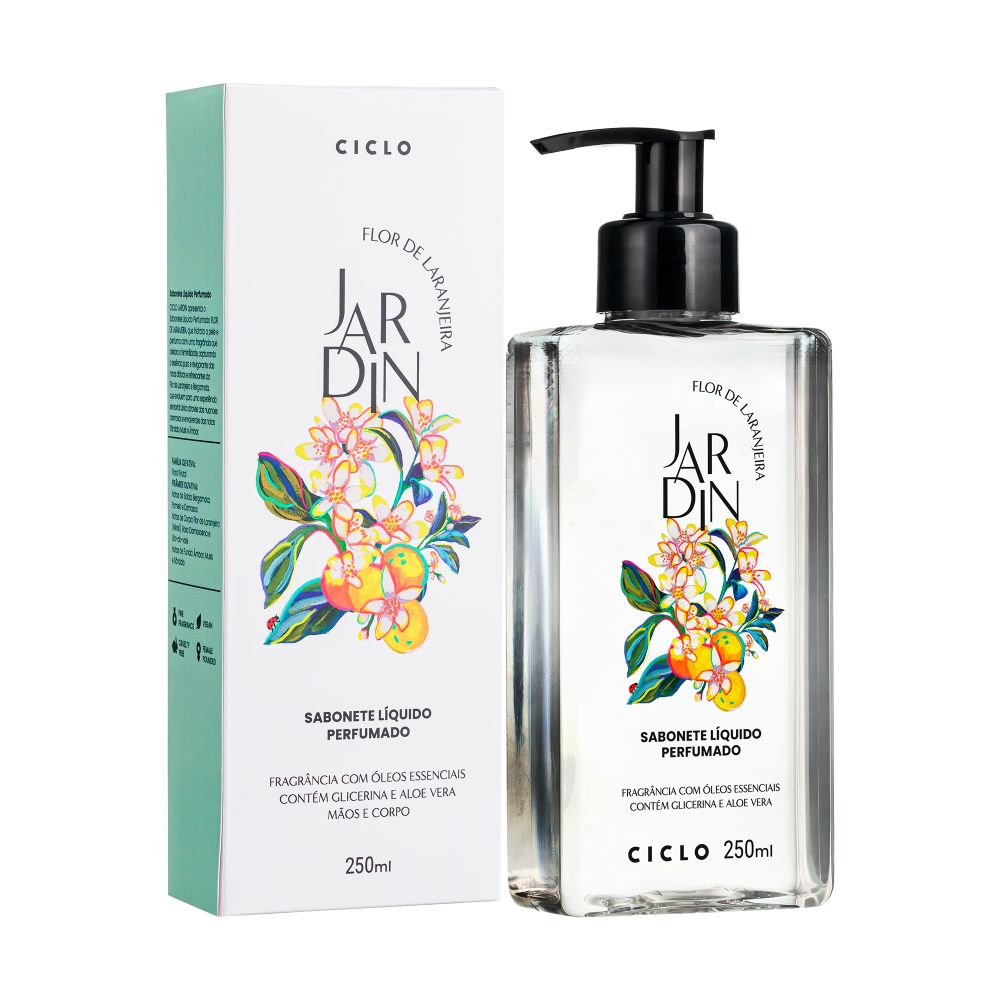 Frasco oficial do perfume CICLO JARDIN SAB LIQ FLOR DE LARANJEIRA 250ML