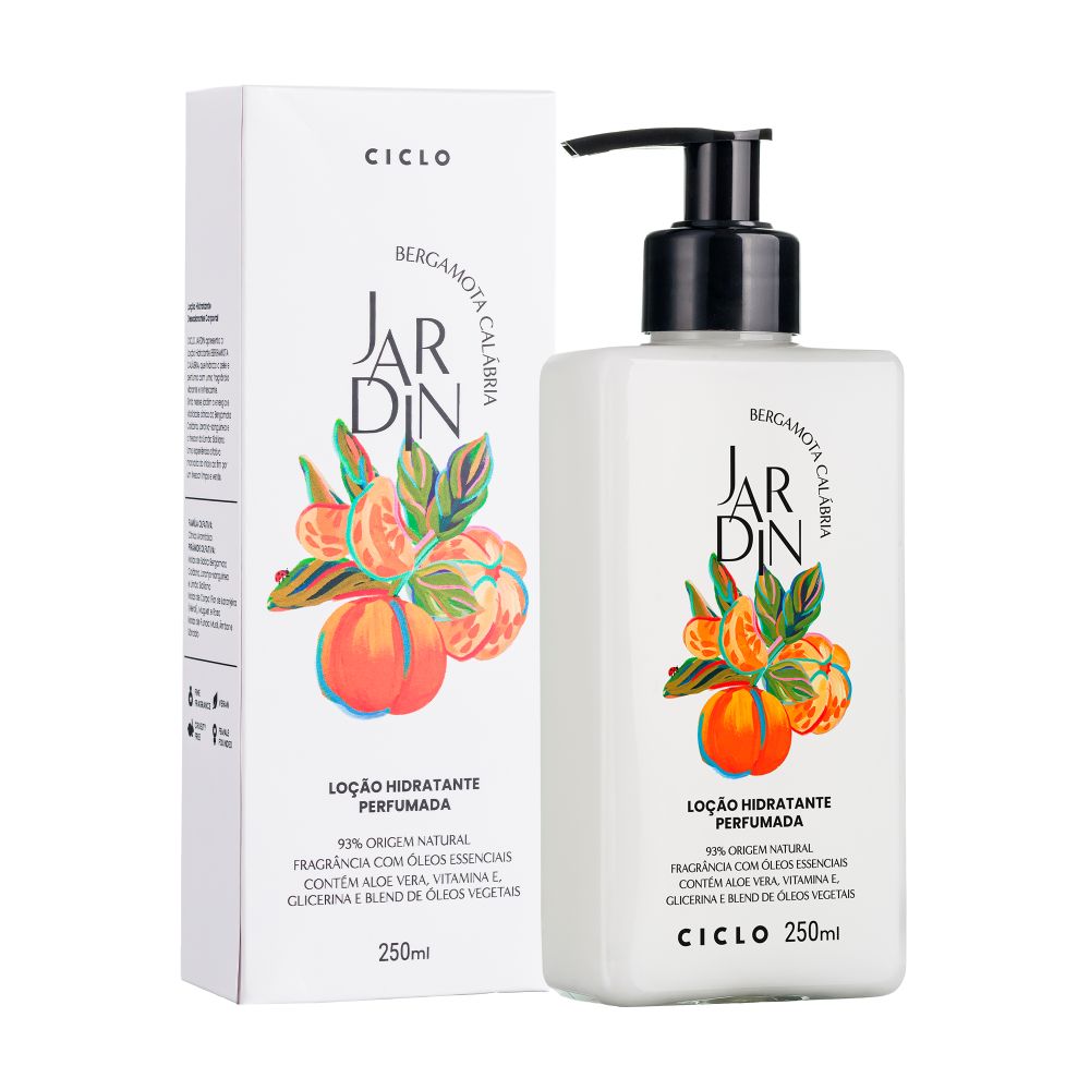 Frasco oficial do perfume CICLO JARDIN LOC HIDRAT BERGAMOTA CALABRIA 250ML