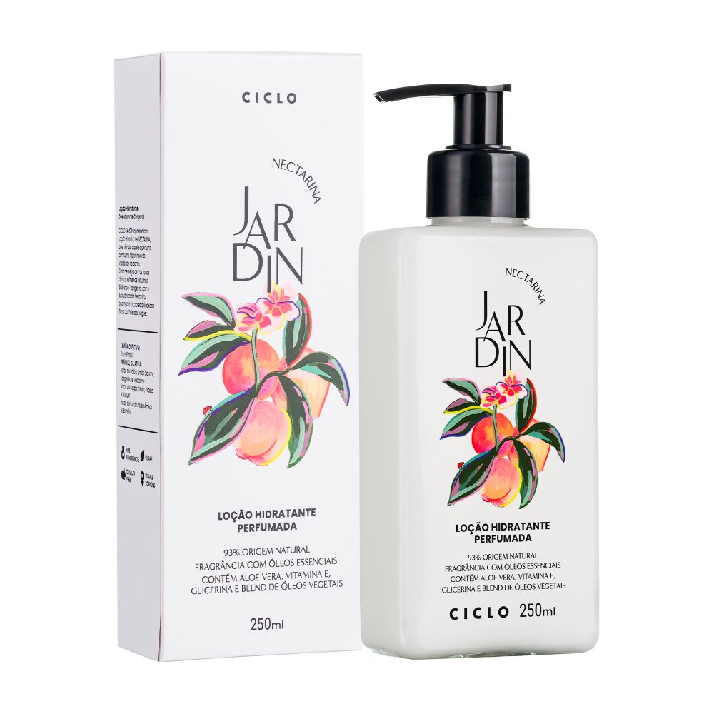 Frasco oficial do perfume CICLO JARDIN LOC HIDRAT NECTARINA 250ML