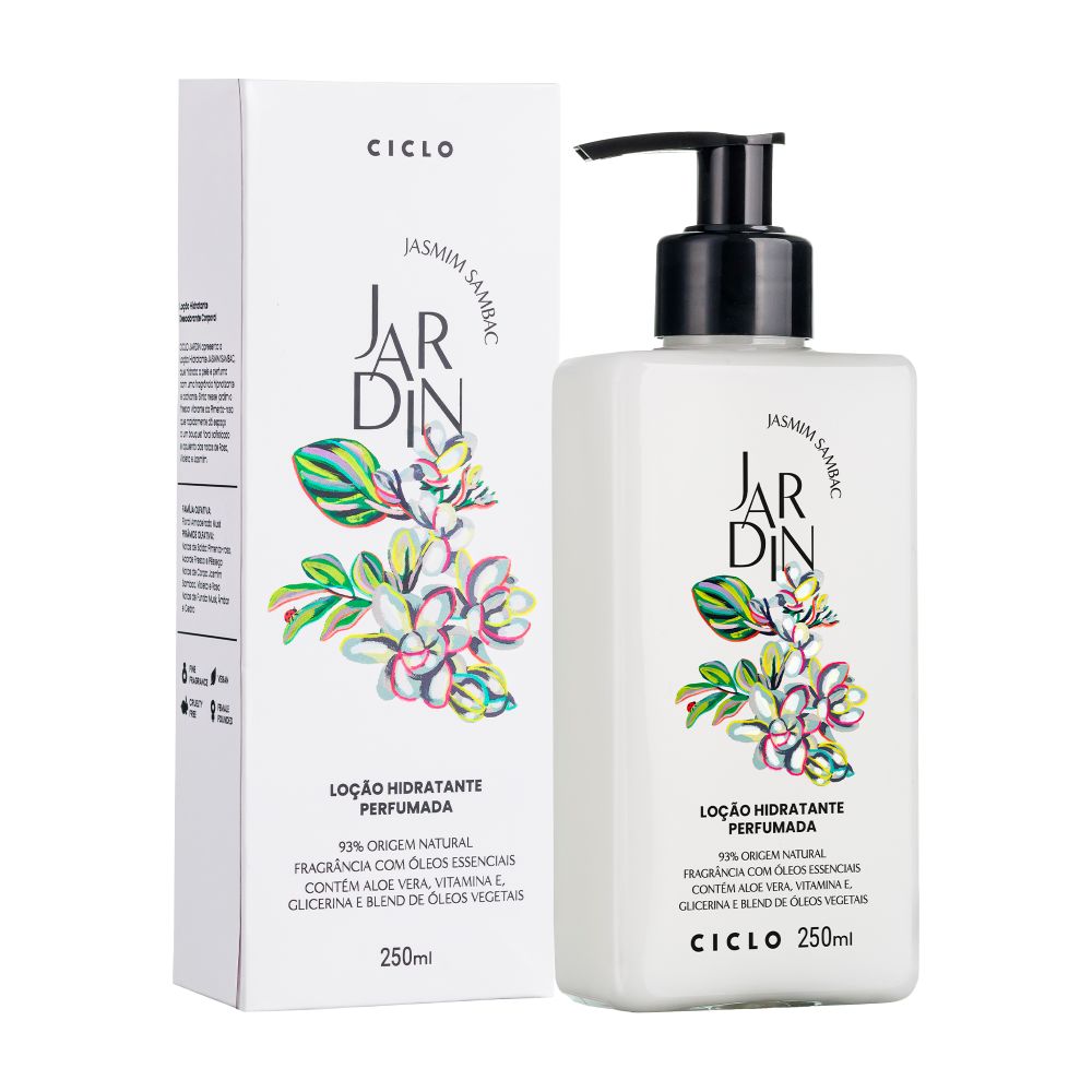 Frasco oficial do perfume CICLO JARDIN LOC HIDRAT JASMIM SAMBAC 250ML
