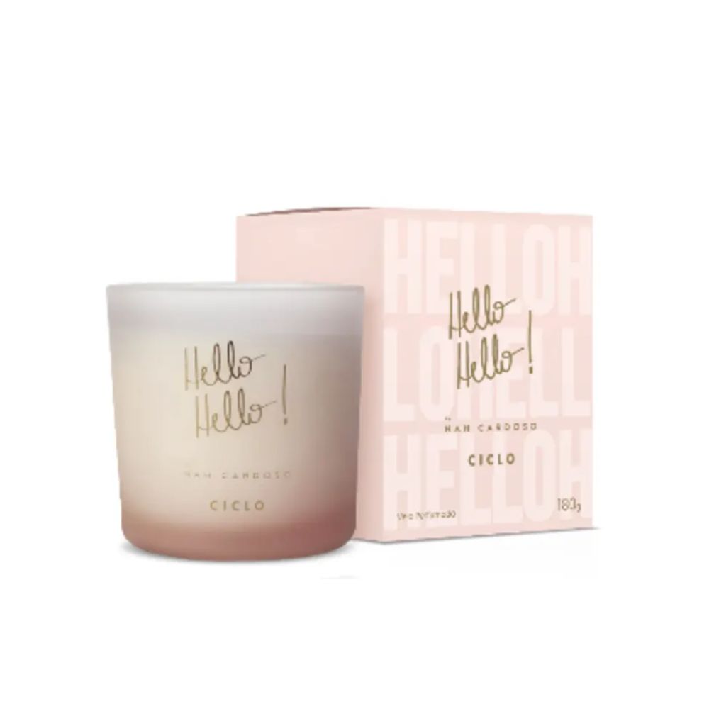 Frasco oficial do perfume CICLO VELA PERF HELLO HELLO BY NAH CARDOSO 180GRS