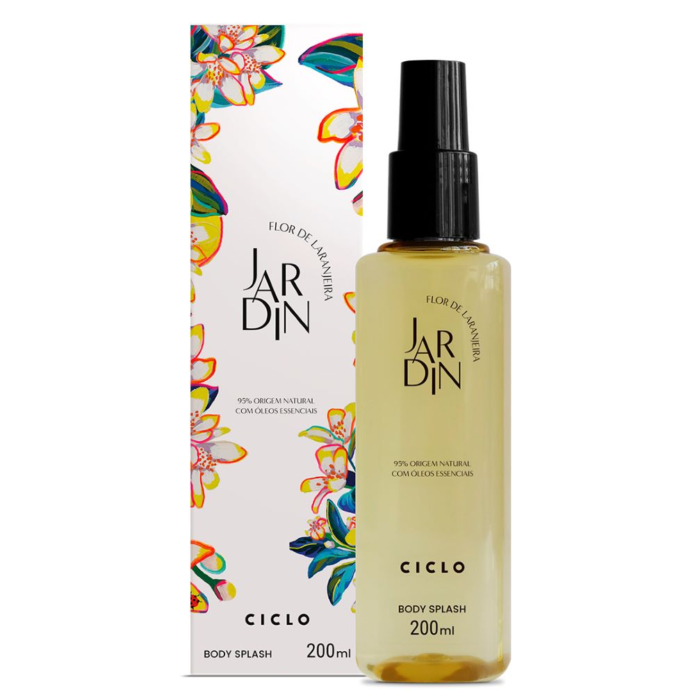 Frasco oficial do perfume CICLO JARDIN BODY SPLASH FLOR DE LARANJEIRA 200ML