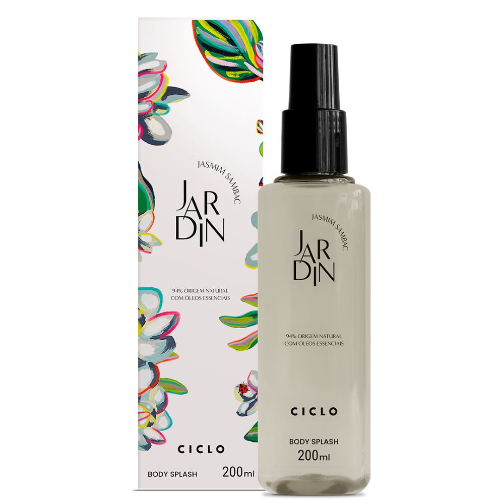 Frasco oficial do perfume CICLO JARDIN BODY SPLASH JASMIM SAMBAC 200ML