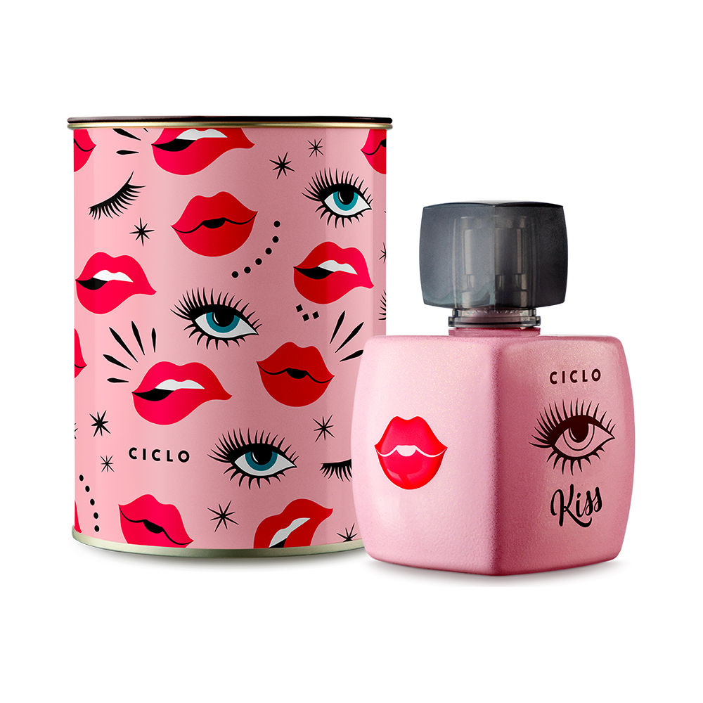 Frasco oficial do perfume CICLO DEO COL LATA KISS 100ML