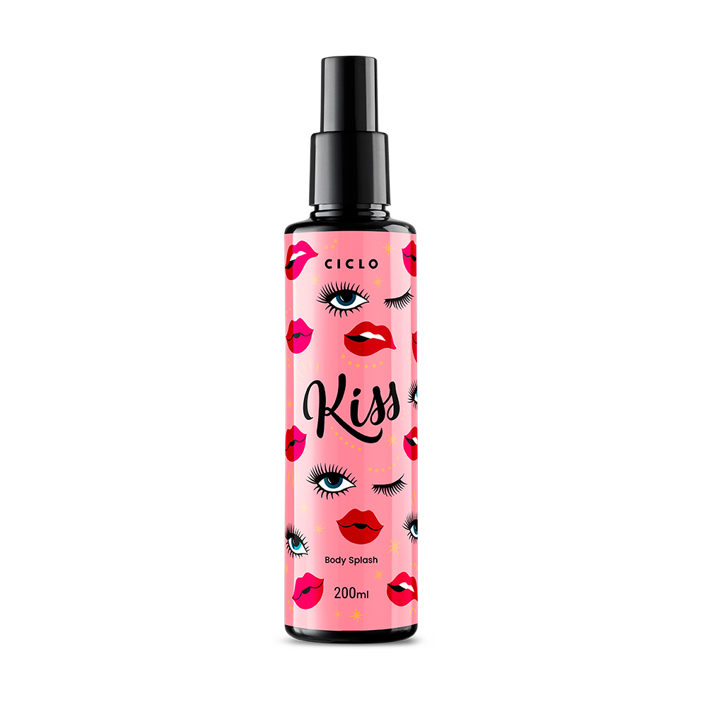 Frasco oficial do perfume CICLO BODY SPLASH KISS 200ML