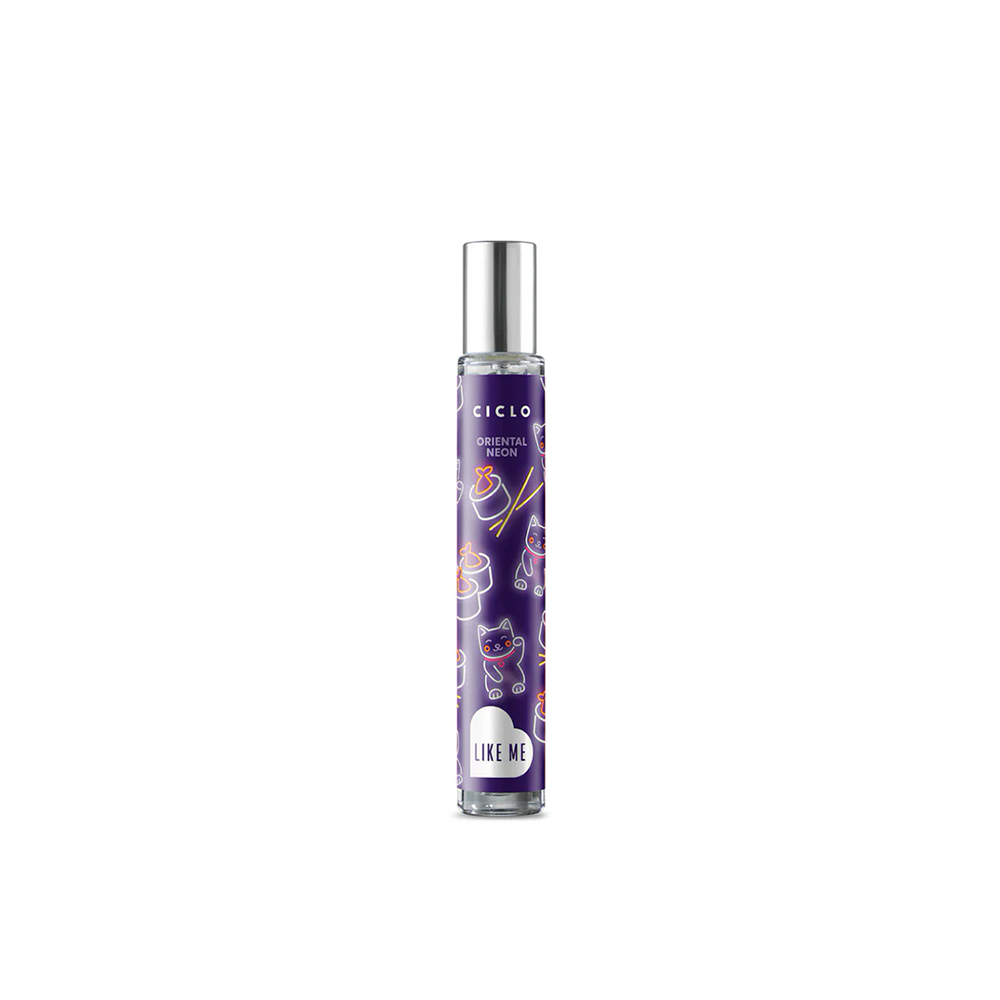 Frasco oficial do perfume CICLO LIKE ME ORIENTAL NEON DEO COL 30ML