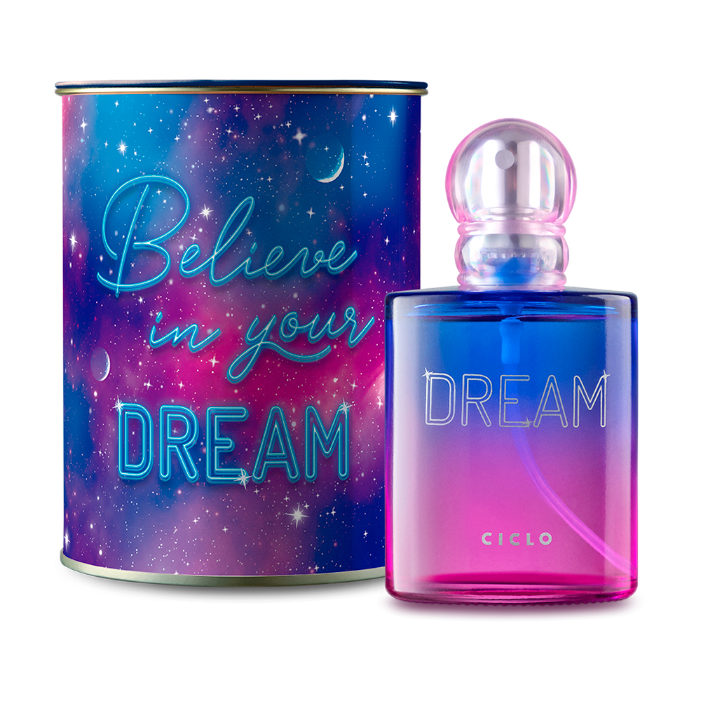Frasco oficial do perfume CICLO DEO COL LATA DREAM 100ML