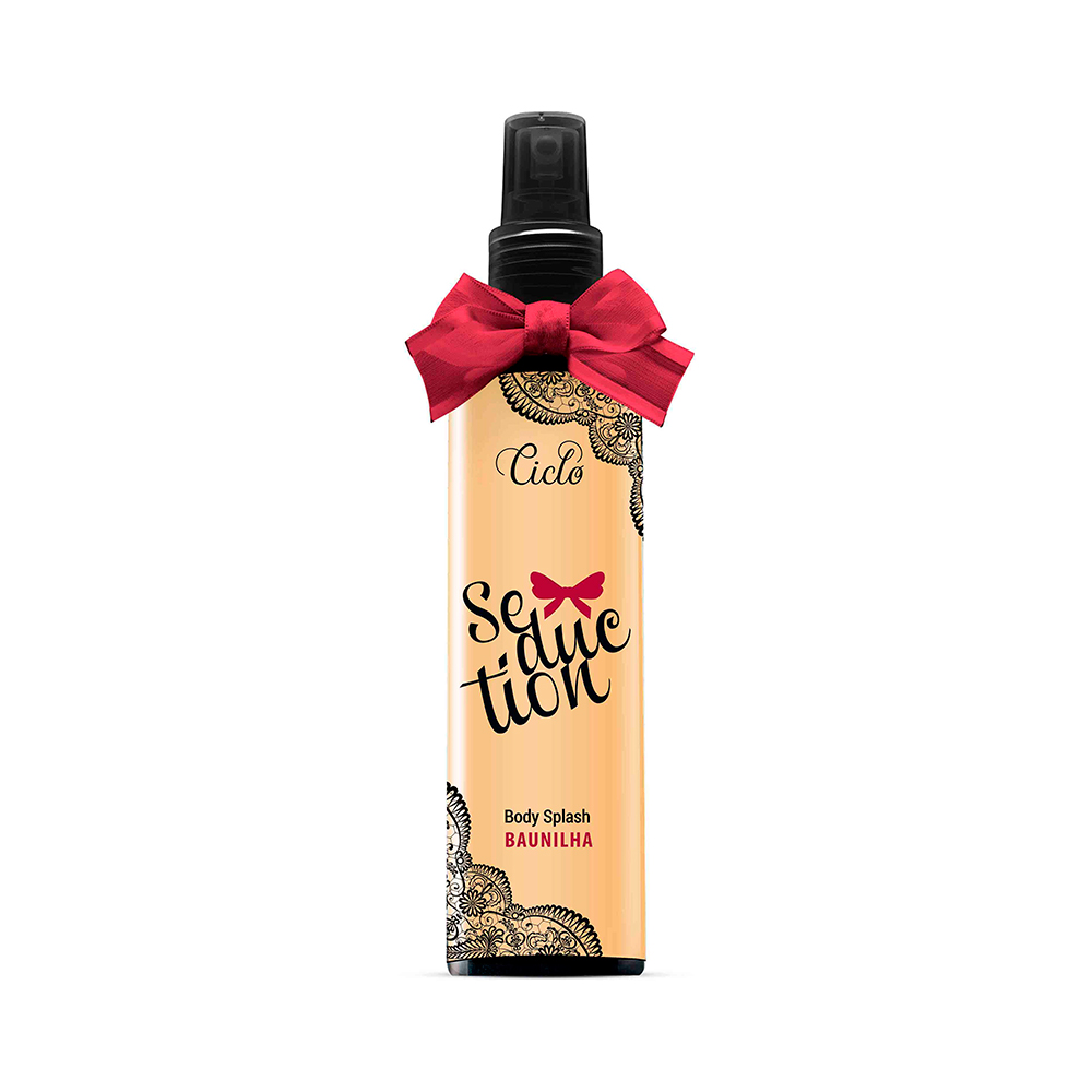 Frasco oficial do perfume CICLO BODY SPLASH SEDUCTION 200ML