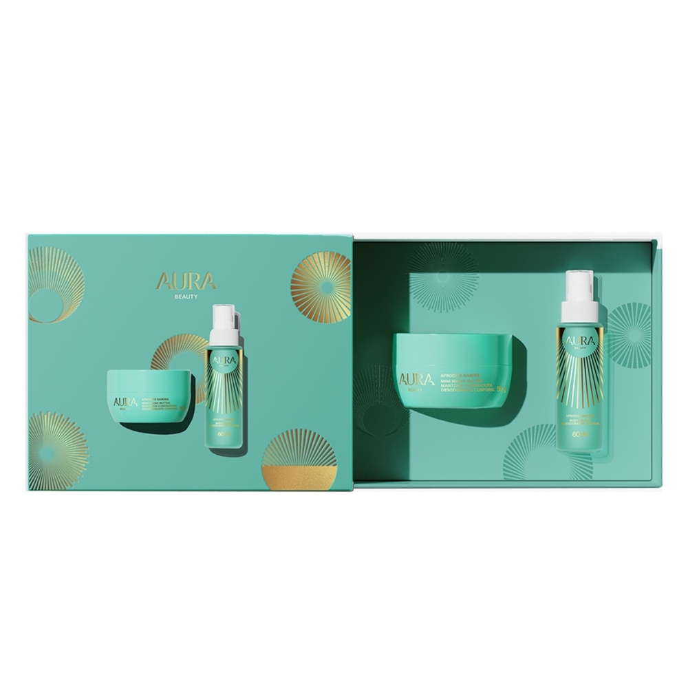 Frasco oficial do perfume KIT AURA AFRODITE BODY SPLASH 60ML+MANTEIGA 50G