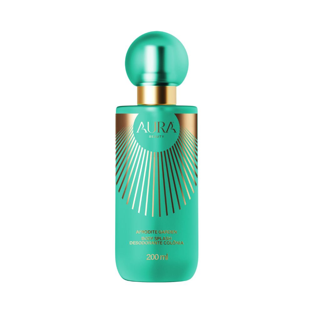 Frasco oficial do perfume AURA AFRODITE GARDEN BODY SPLASH 200ML