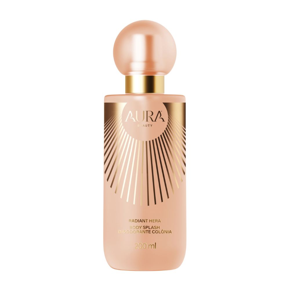 Frasco oficial do perfume AURA RADIANT HERA BODY SPLASH 200ML
