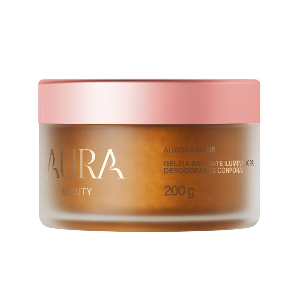 Frasco oficial do perfume AURA AURORA SHINE GELEIA RADIANTE ILUM 200ML