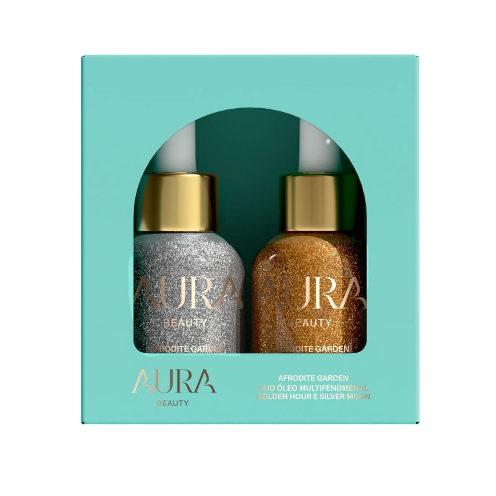 Frasco oficial do perfume AURA AFRODITE GARDEN OLEO MULTIFENOMENAL 2X30ML