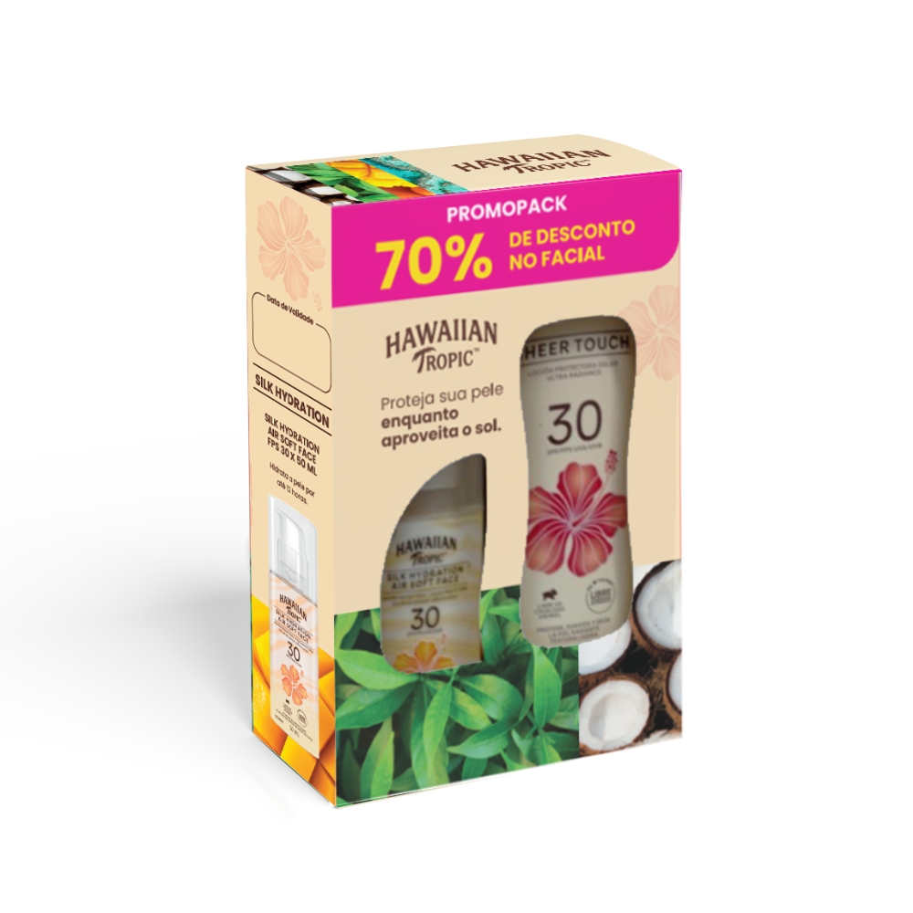 Frasco oficial do perfume HT PROMOPACK SHEER TOUCH FPS30 240ML+AIR SOFT FAC FPS30 50ML