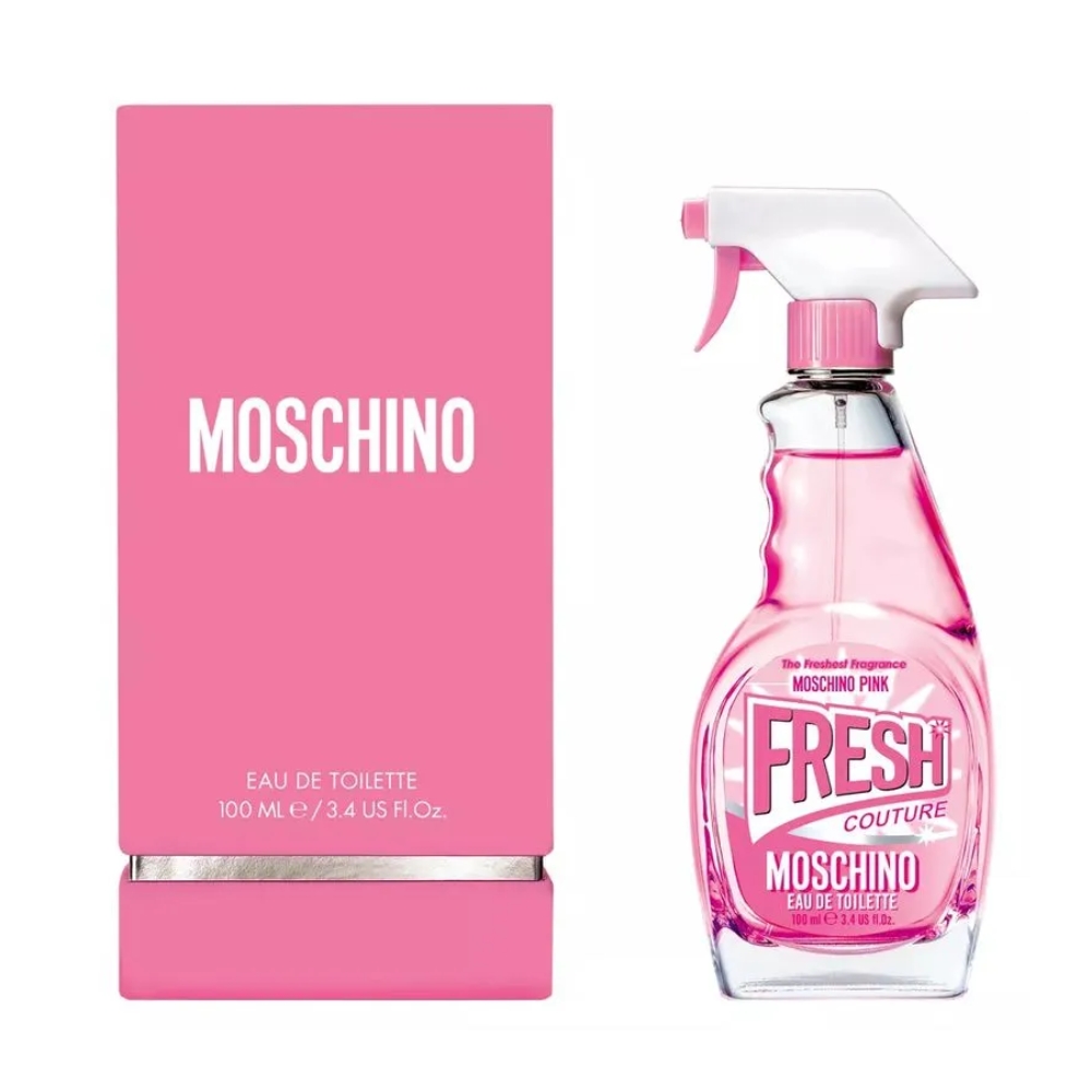 Frasco oficial do perfume MOSCHINO PINK FRESH COUTURE EDT 30ML