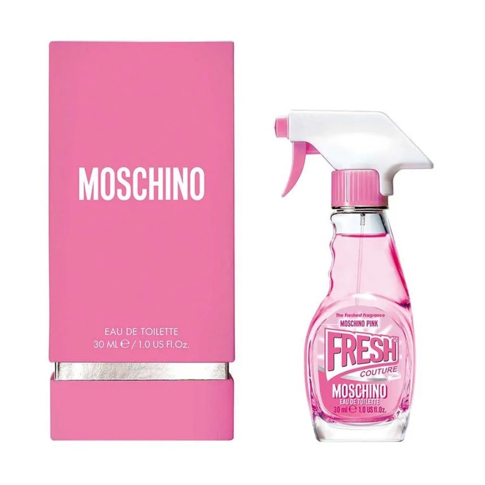 Frasco oficial do perfume MOSCHINO PINK FRESH COUTURE EDT 100ML