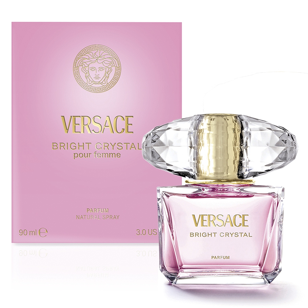 Frasco oficial do perfume VERSACE BRIGHT CRYSTAL PARFUM 90ML