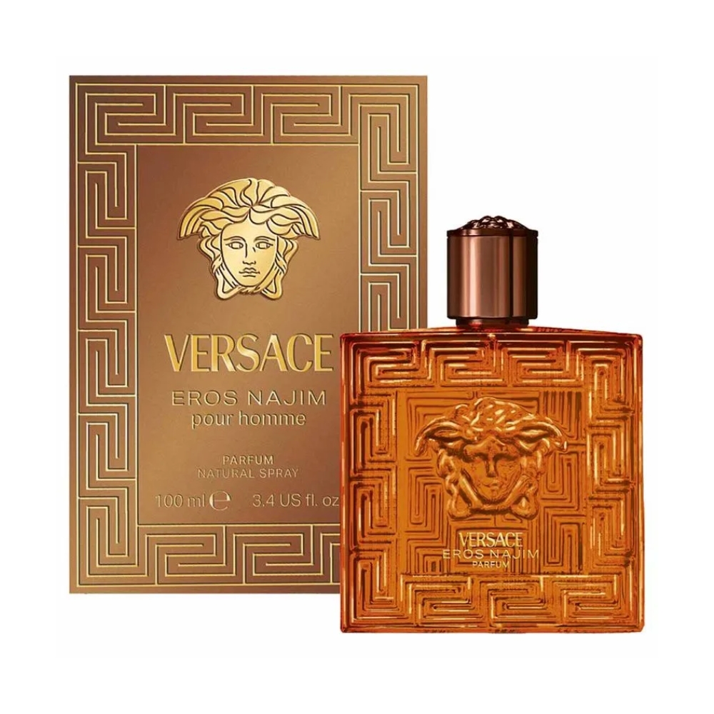 Frasco oficial do perfume VERSACE EROS NAJIM POUR HOMME PARFUM 100ML