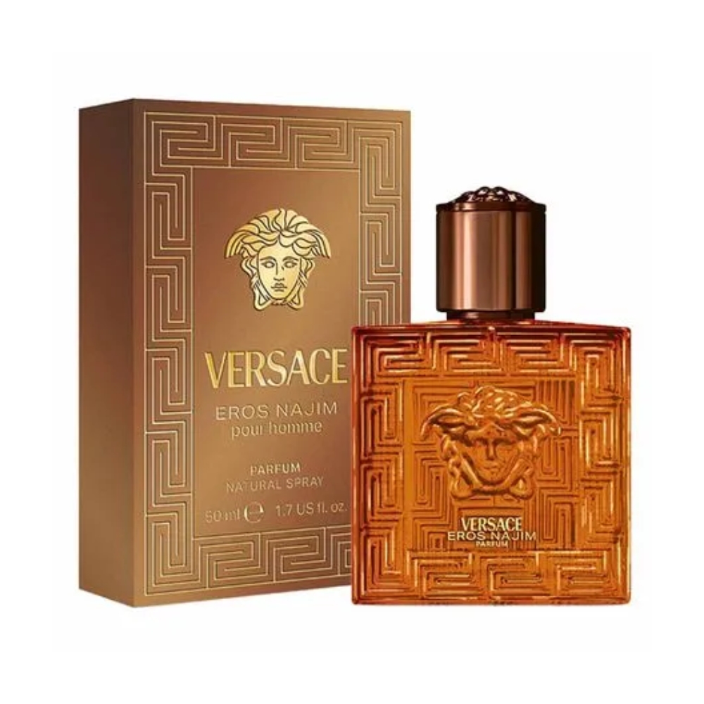 Frasco oficial do perfume VERSACE EROS NAJIM POUR HOMME PARFUM 50ML