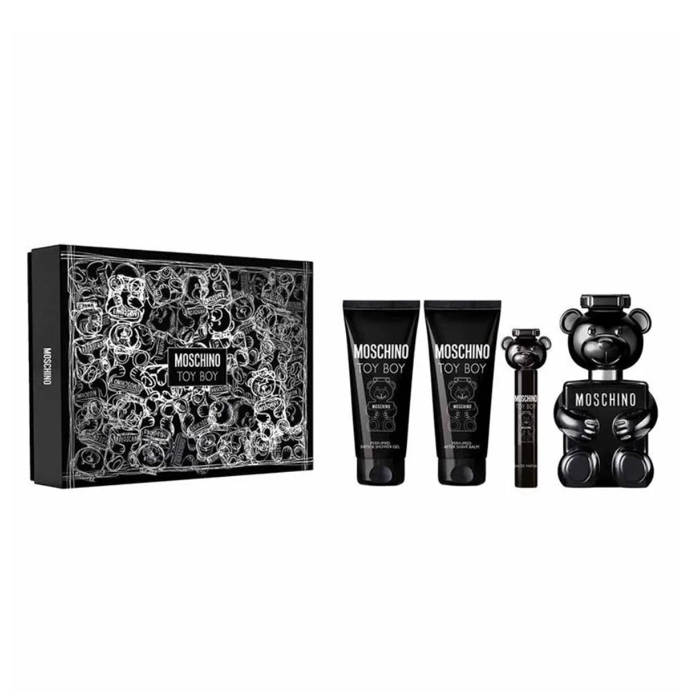 Frasco oficial do perfume COFFRET MOSCHINO TOY BOY EDP 100ML+10ML+SG 100ML+BALM 100ML
